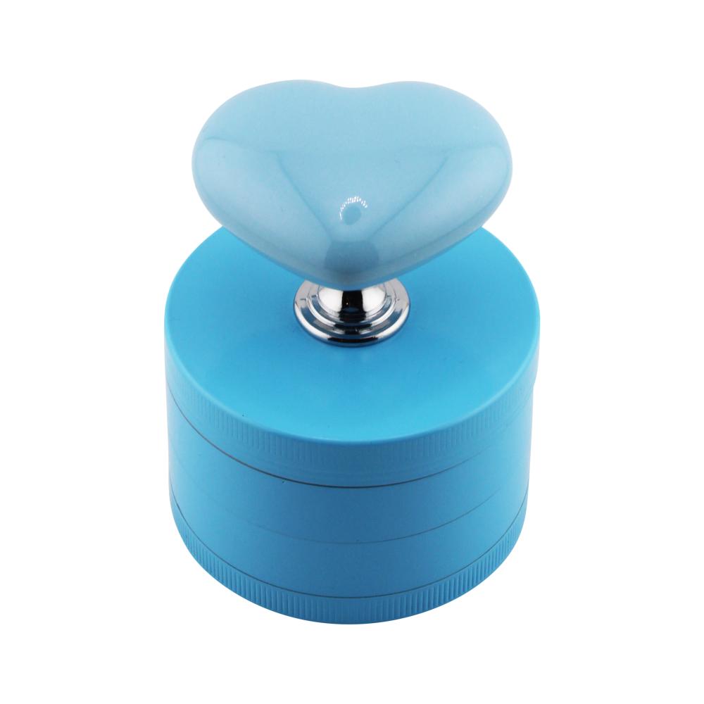Hart Shape Metal Grinder-4 Piece-Blue