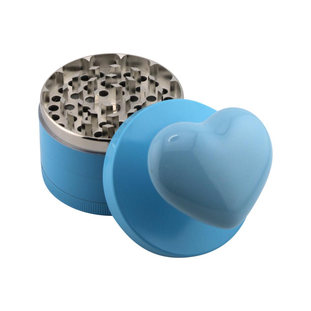 Hart Shape Metal Grinder-4 Piece-Blue