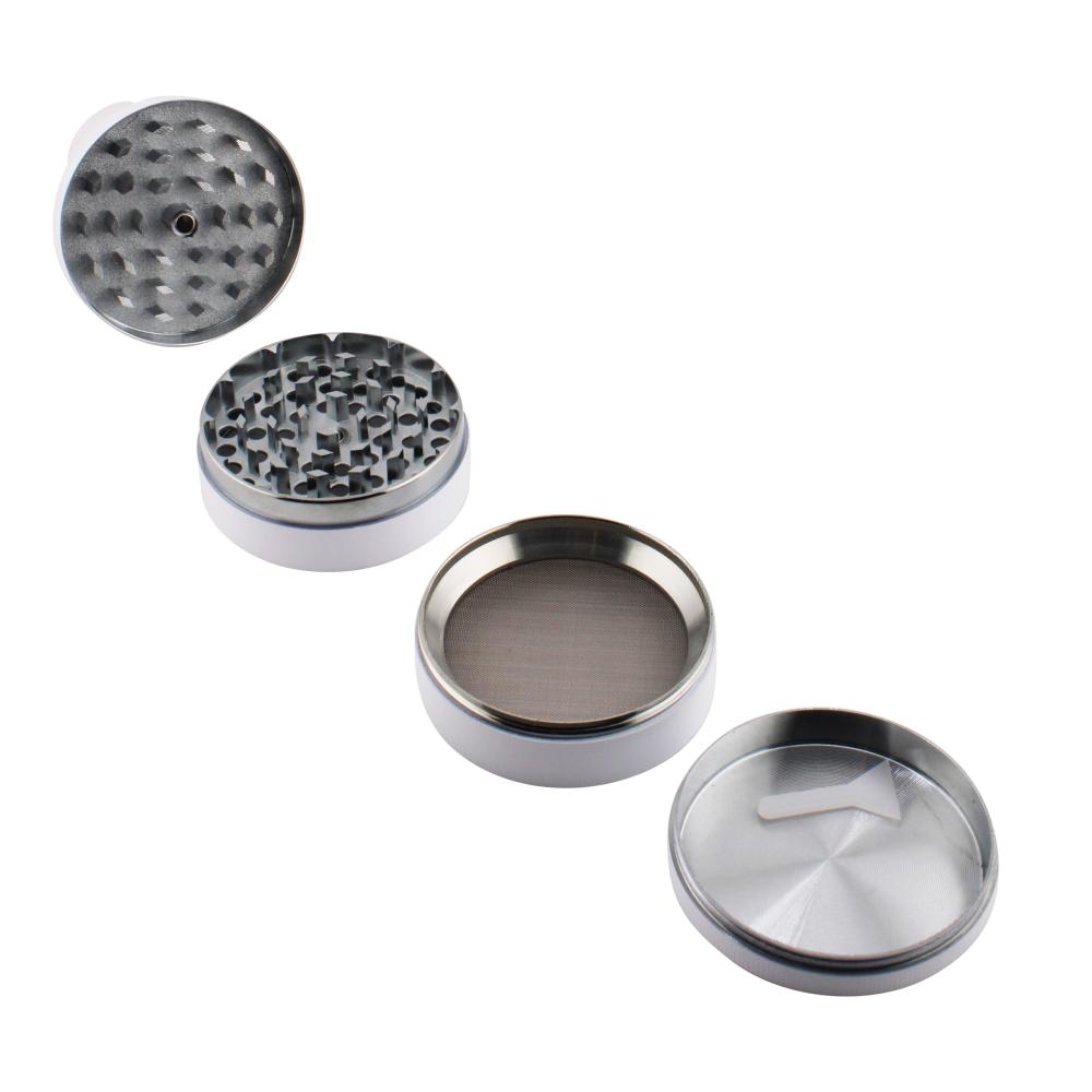 Hart Shape Metal Grinder-4 Piece-White