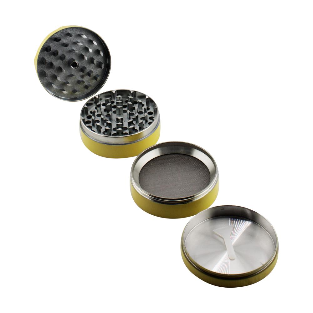 Hart Shape Metal Grinder-4 Piece-Yellow