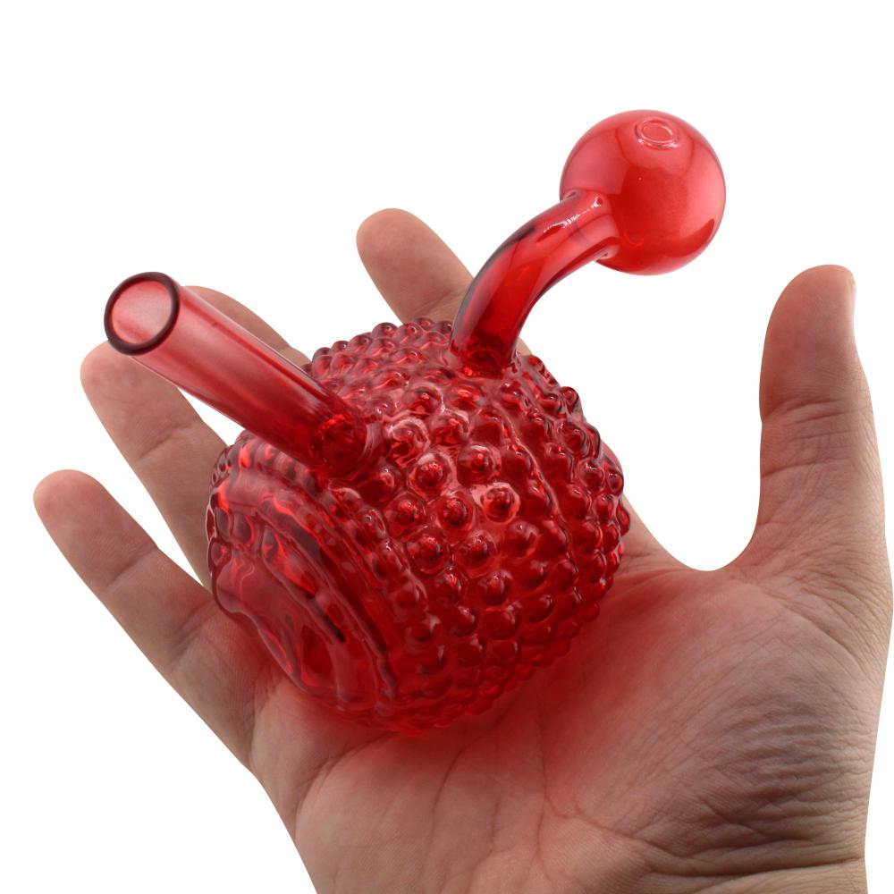 Hedgehog Design Oil Burner Bubbler-Red