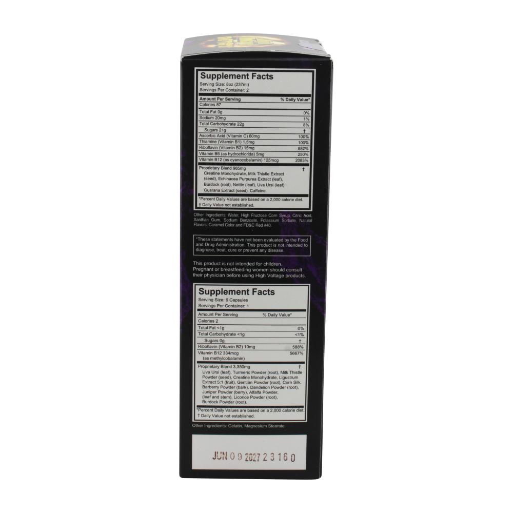 High Voltage Detox Double Flush 16oz-Acai Grape