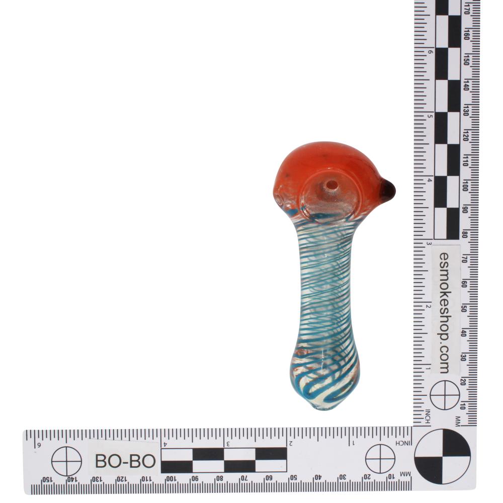 Hot Current Glass Hand Pipe-Blue and Orange