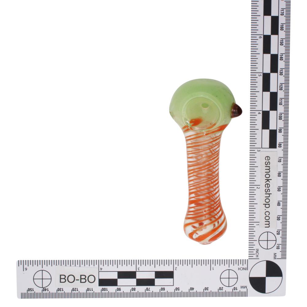 Hot Current Glass Hand Pipe-Orange and Blue