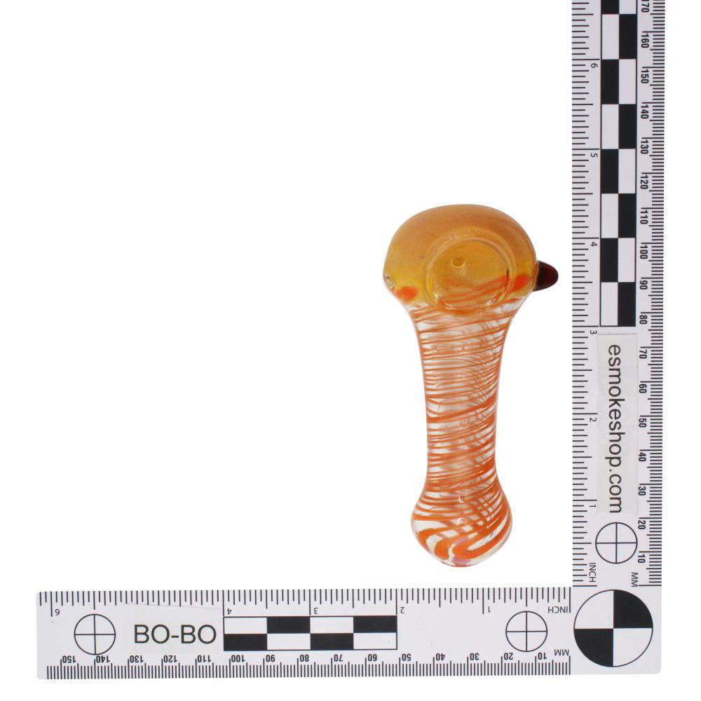 Hot Current Glass Hand Pipe-Orange