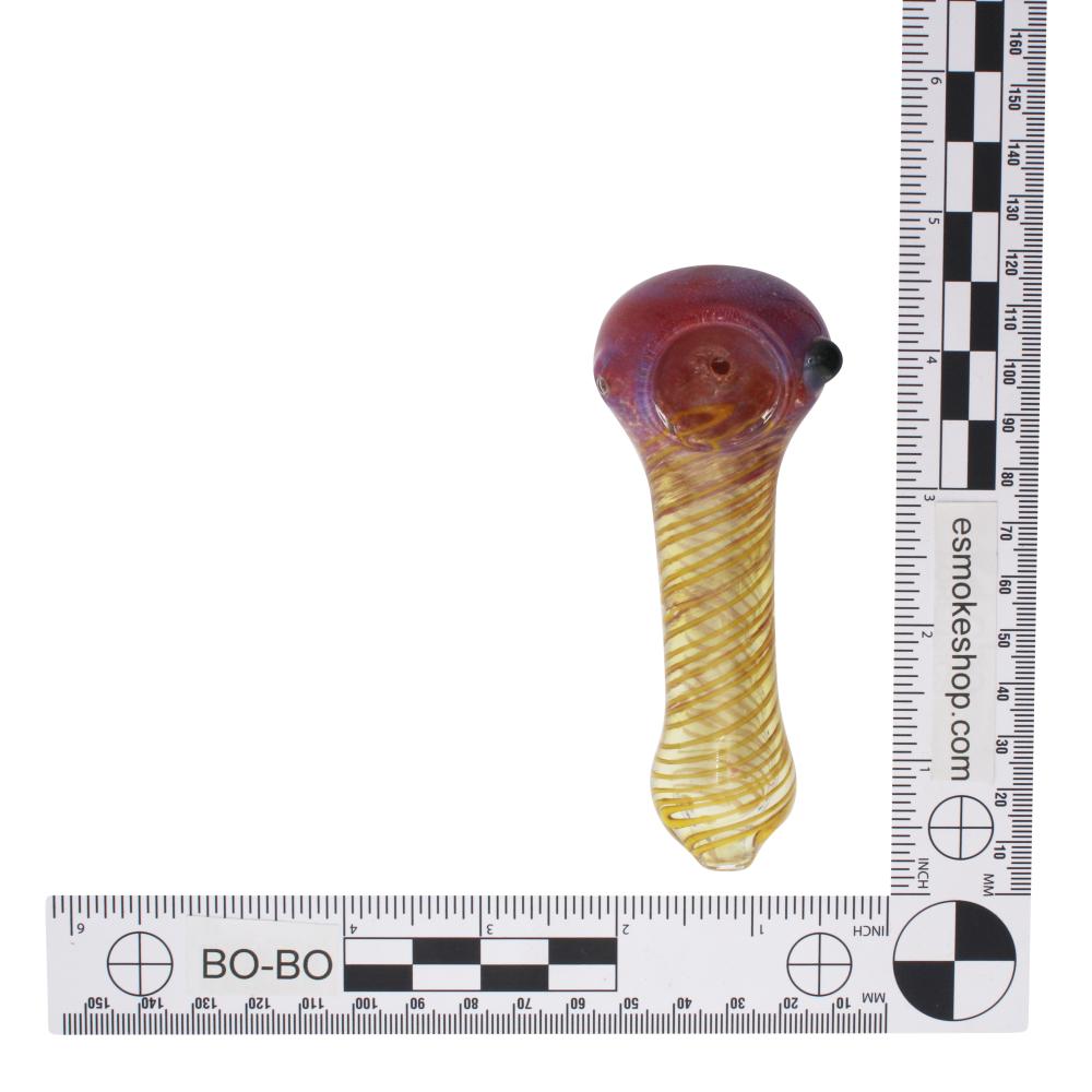 Hot Current Glass Hand Pipe-Yellow and Purple