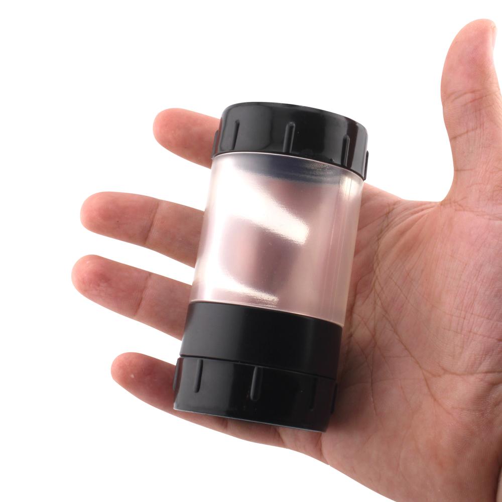 Icon Smoke Plastic Smell Proof Jar With Grinder-Black