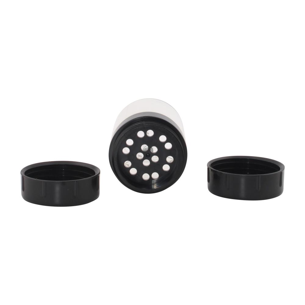 Icon Smoke Plastic Smell Proof Jar With Grinder-Black