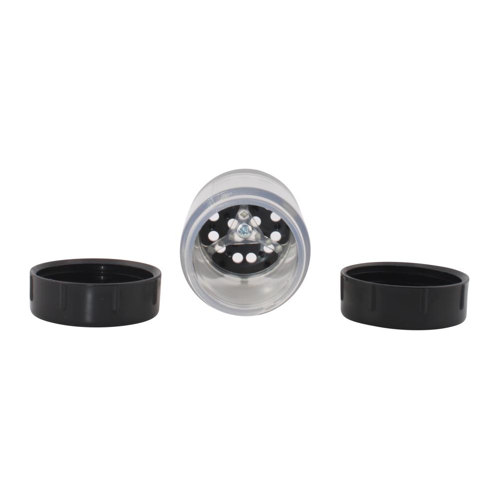 Icon Smoke Plastic Smell Proof Jar With Grinder-Black