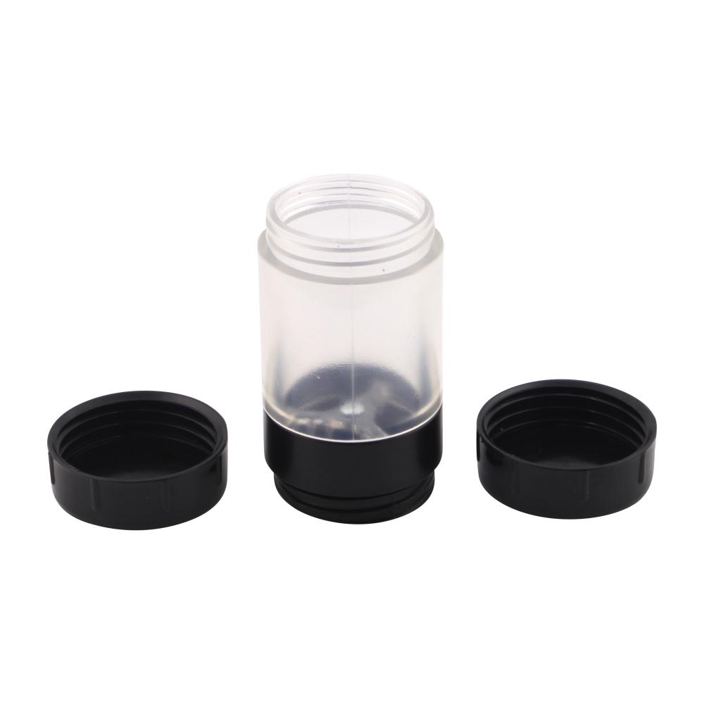 Icon Smoke Plastic Smell Proof Jar With Grinder-Black