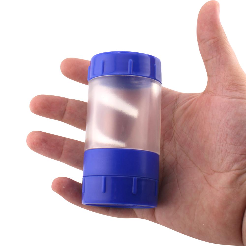 Icon Smoke Plastic Smell Proof Jar With Grinder-Blue