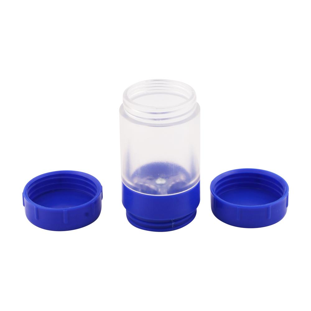 Icon Smoke Plastic Smell Proof Jar With Grinder-Blue