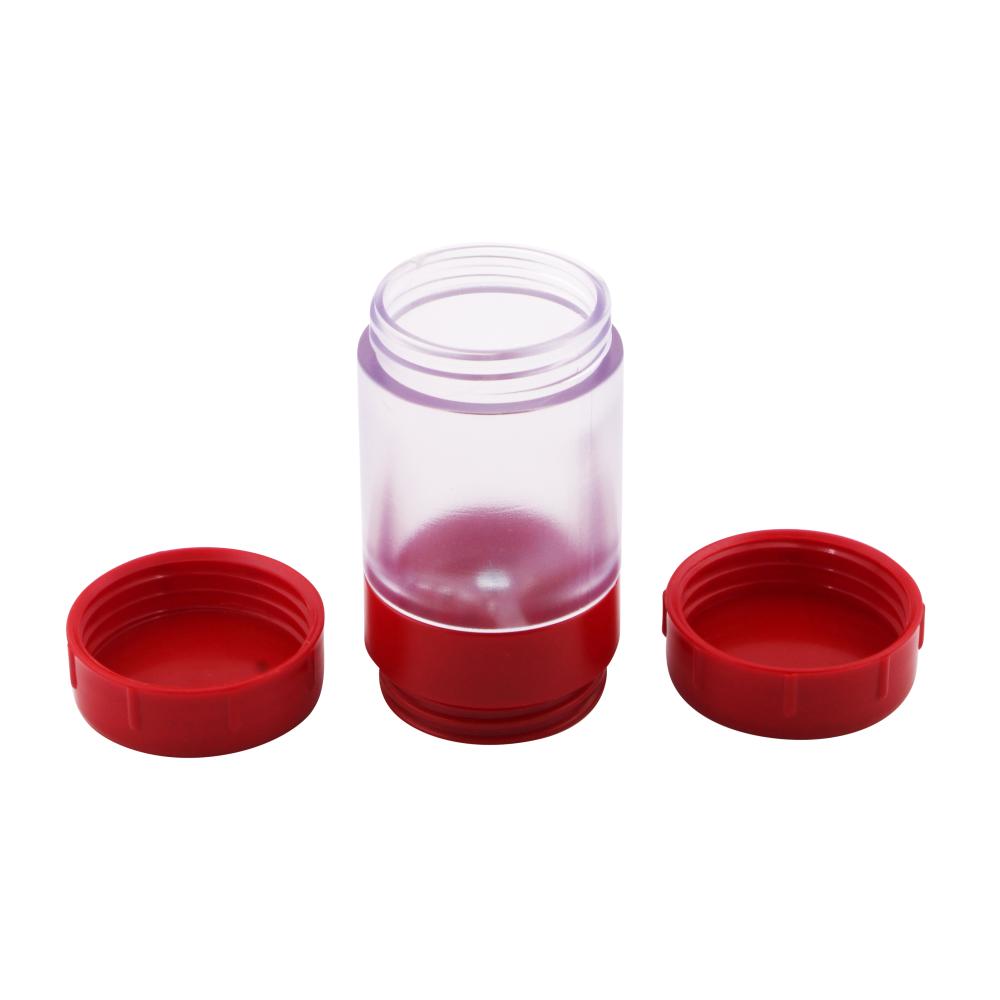 Icon Smoke Plastic Smell Proof Jar With Grinder-Red