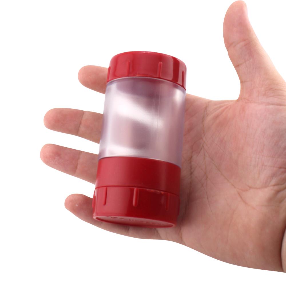 Icon Smoke Plastic Smell Proof Jar With Grinder-Red