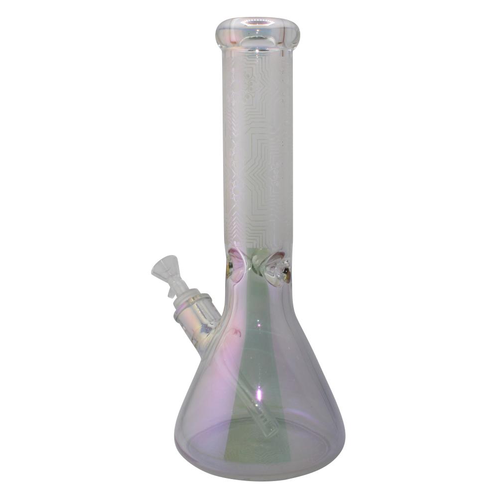 Illuminati Glass Frosted Beaker Water Pipe-White