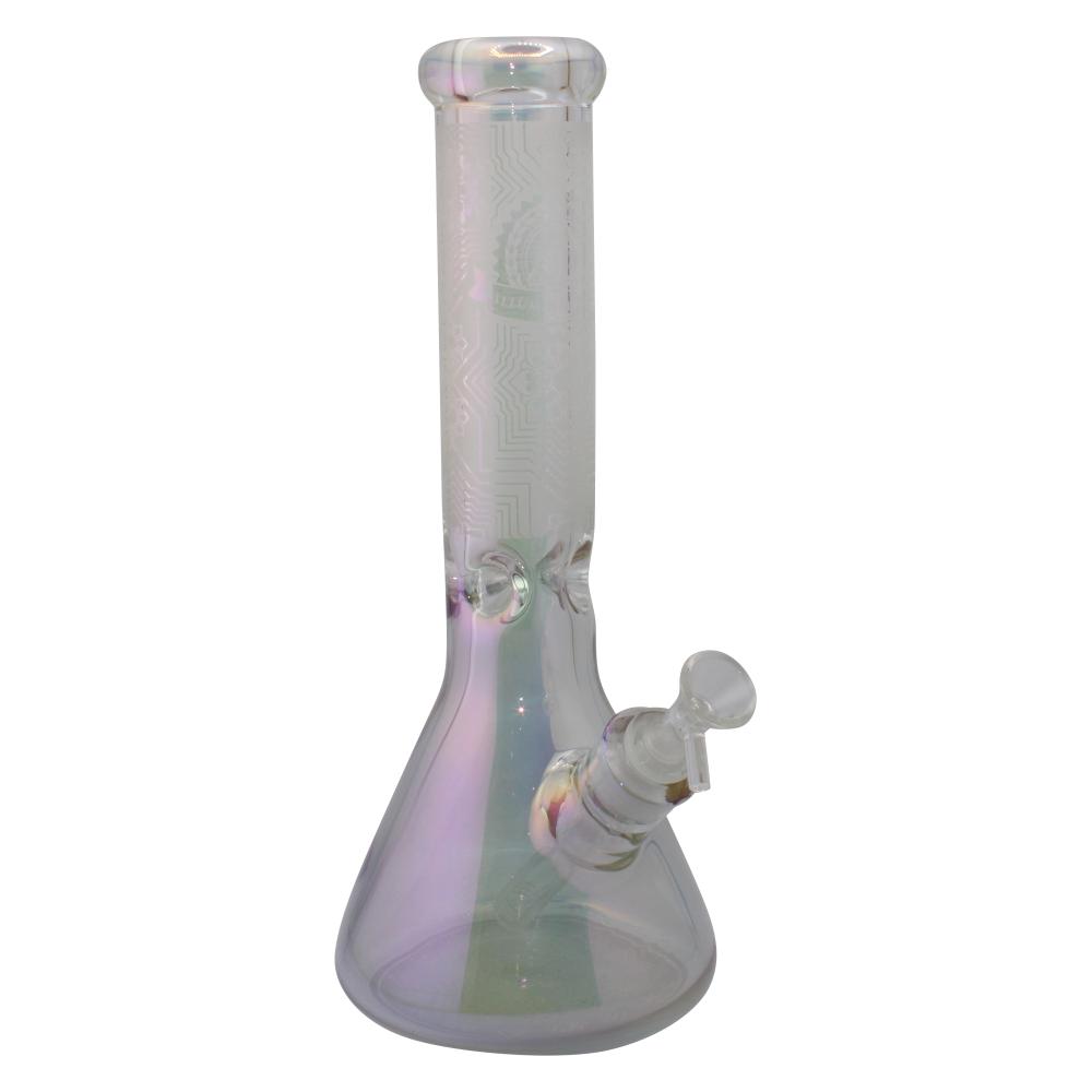 Illuminati Glass Frosted Beaker Water Pipe-White