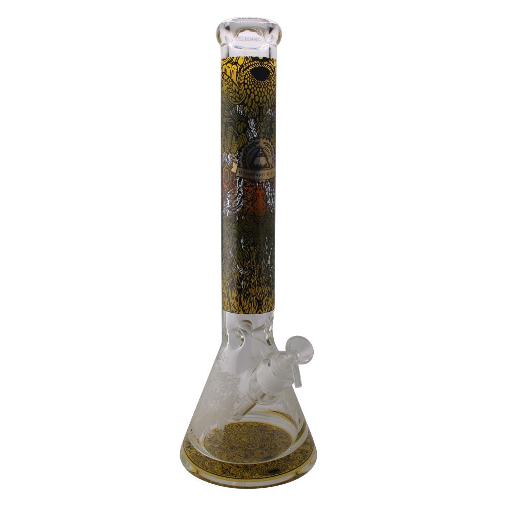 Illuminati Glass Fumey Decals Water Pipe-Yellow
