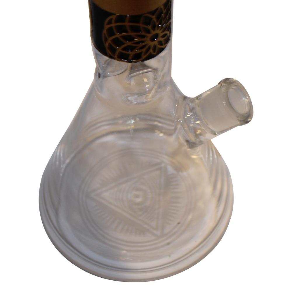 Illuminati Glass Gold Emblem Beaker Water Pipe-Gold
