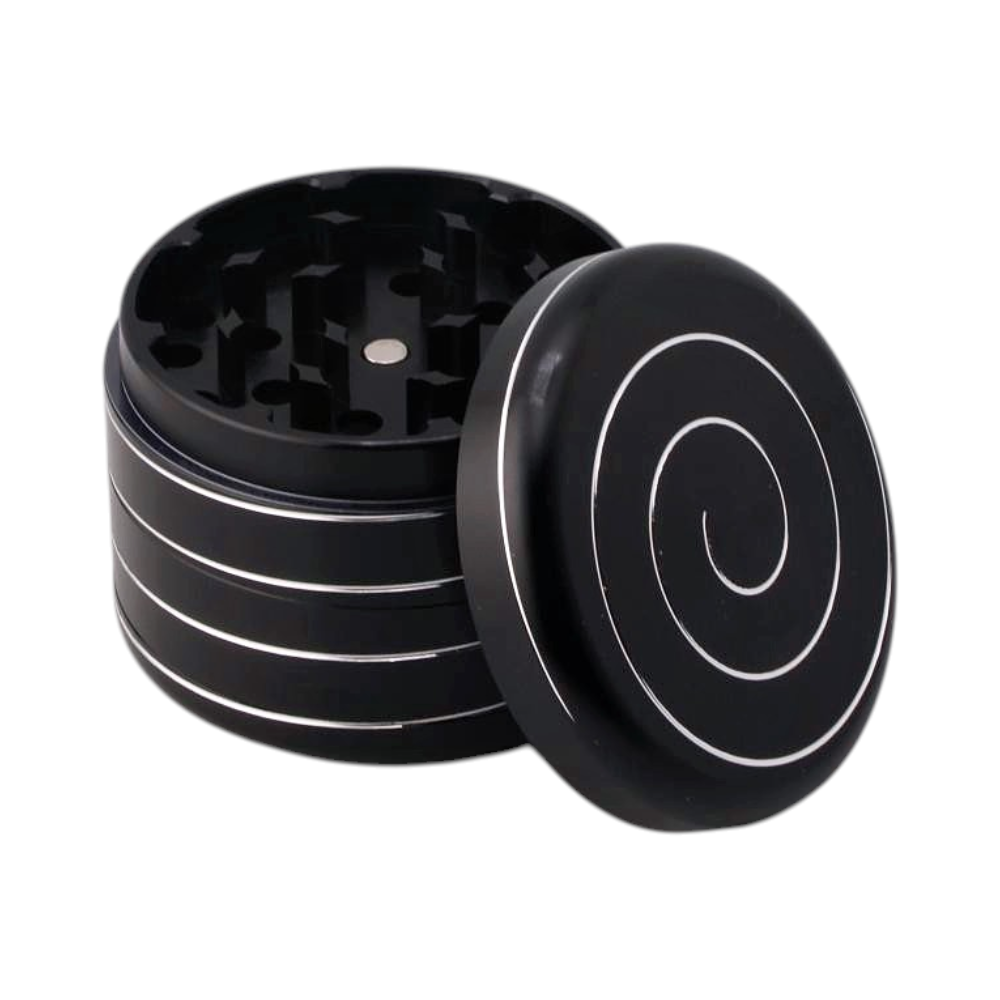 Illusion Style Metal Grinder-4 Piece-Black
