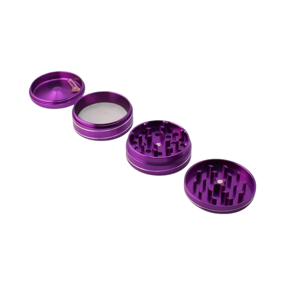 Illusion Style Metal Grinder-4 Piece-Purple