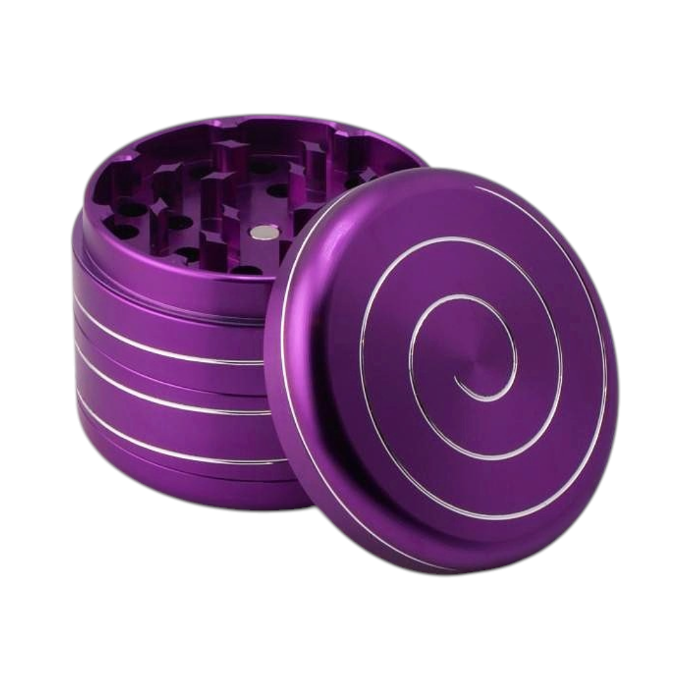 Illusion Style Metal Grinder-4 Piece-Purple