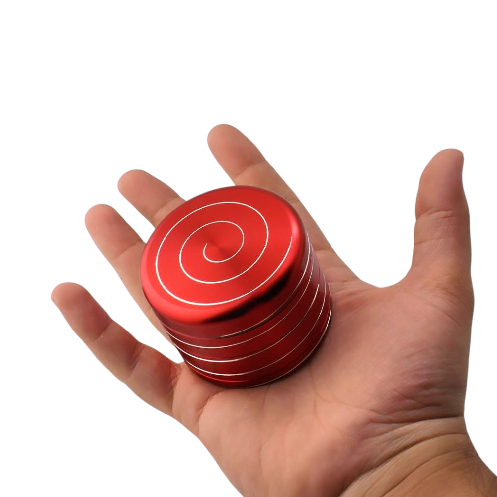 Illusion Style Metal Grinder-4 Piece-Red