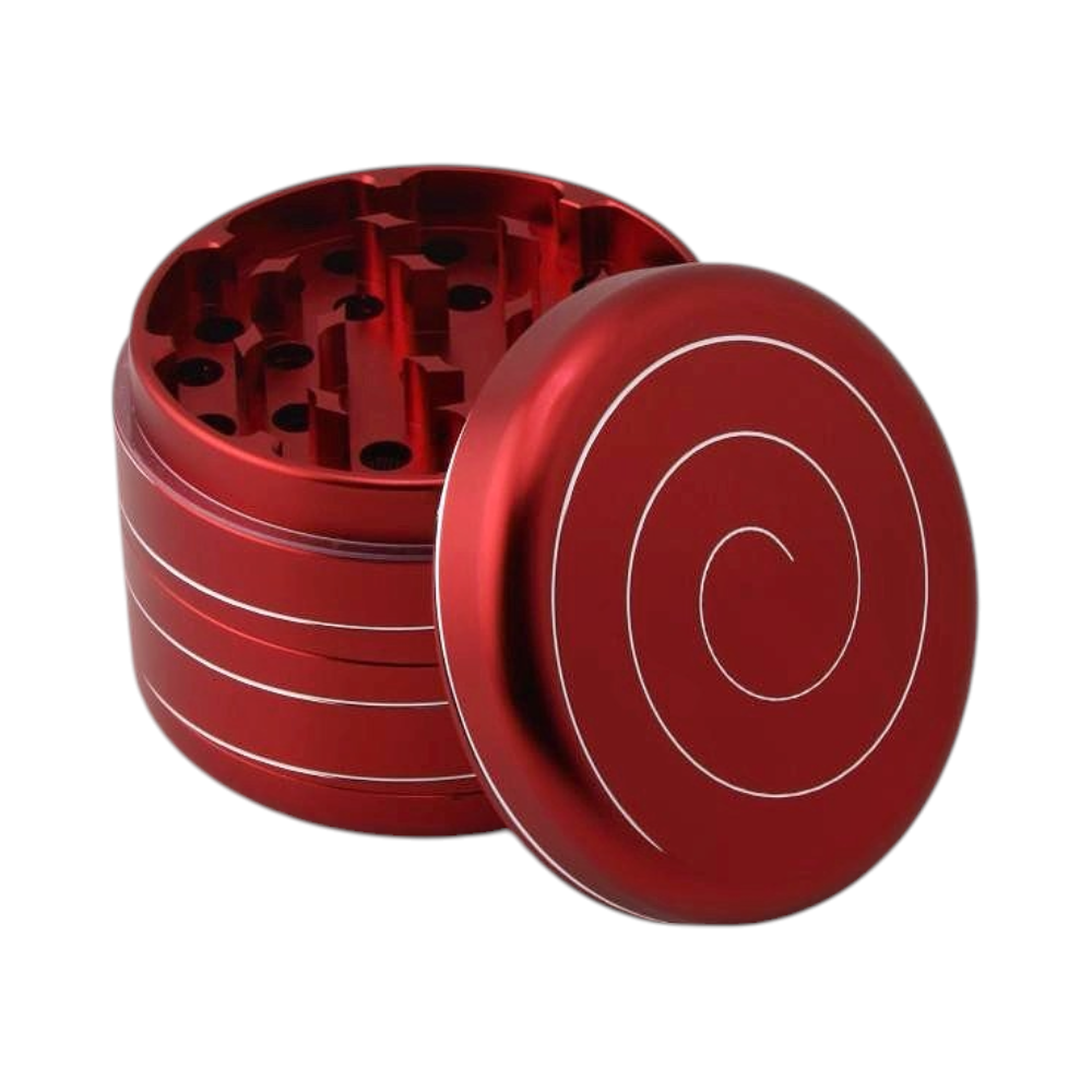 Illusion Style Metal Grinder-4 Piece-Red