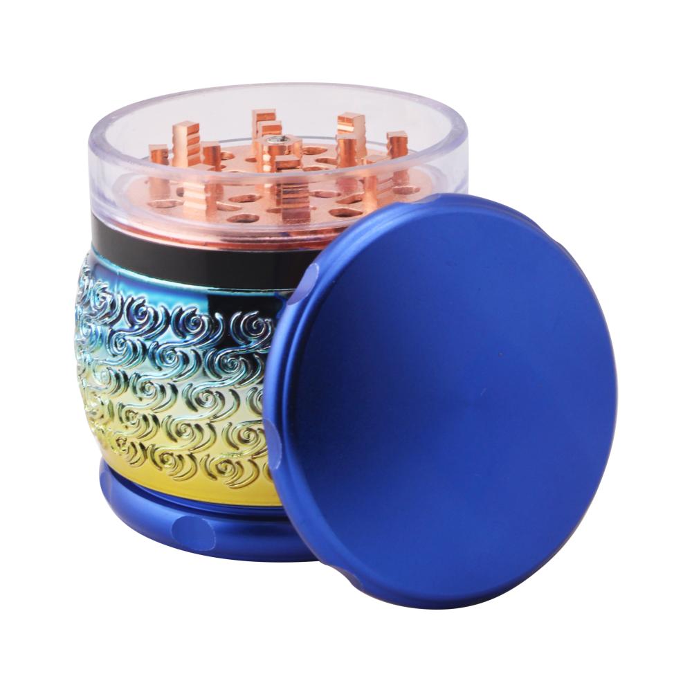 Imperial Swirl Metal Grinder-4 Piece-Blue