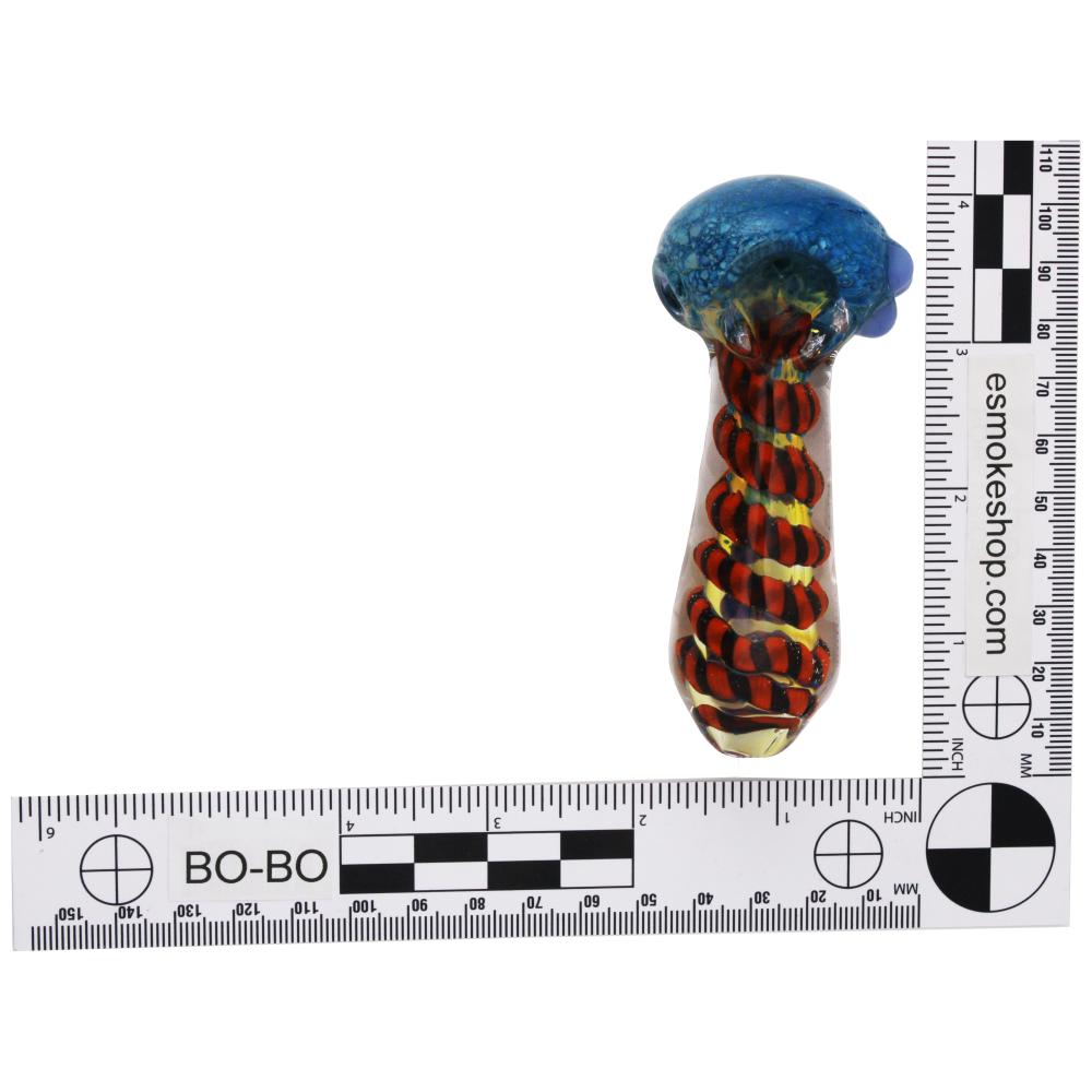 Inferno Glass Hand Pipe-Baby Blue