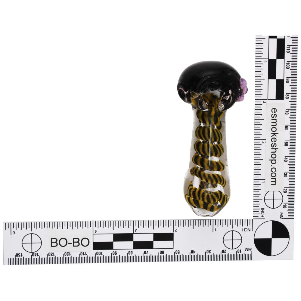 Inferno Glass Hand Pipe-Black