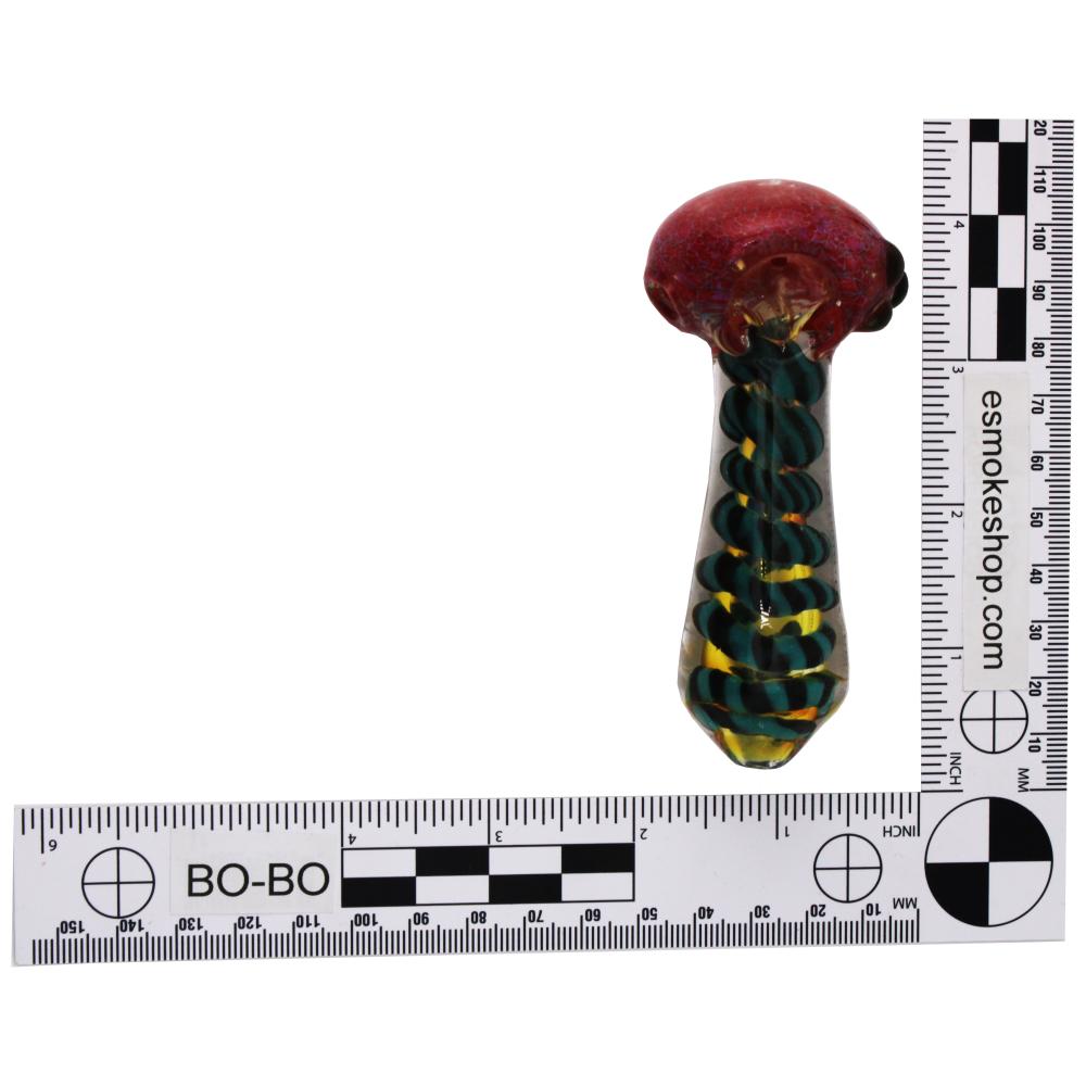 Inferno Glass Hand Pipe-Red