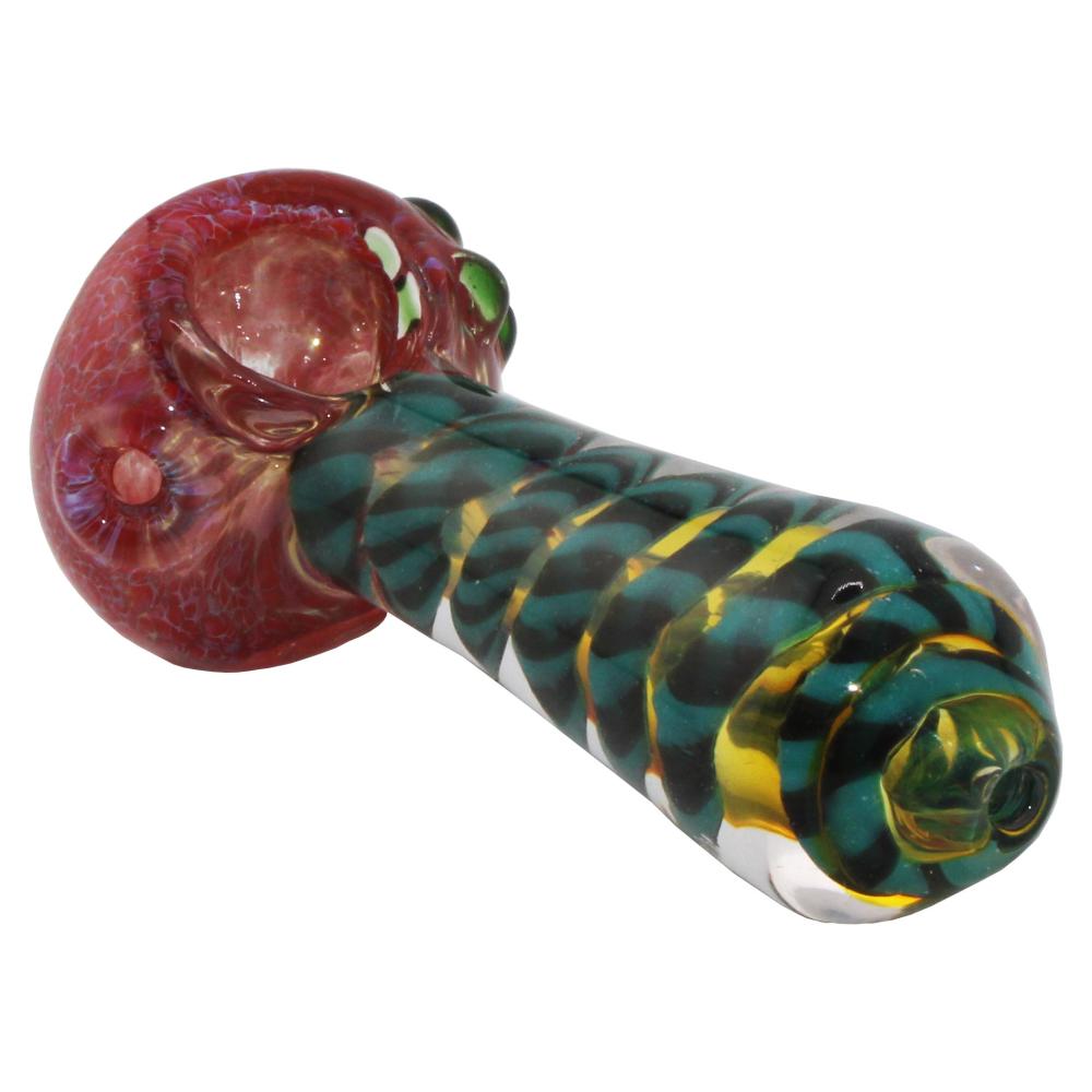 Inferno Glass Hand Pipe-Red
