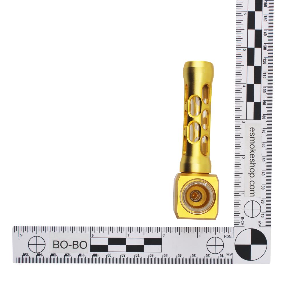 Iron Style Metallic Hand Pipe-Gold