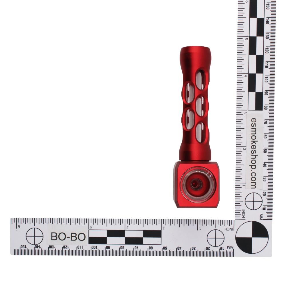Iron Style Metallic Hand Pipe-Red