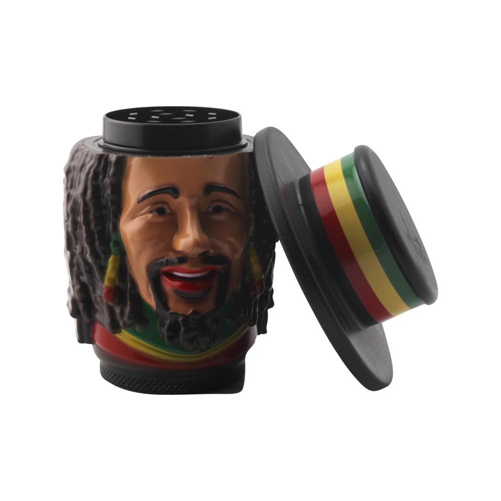 Jamaican Spinning Plastic Grinder-4 Piece-Rasta