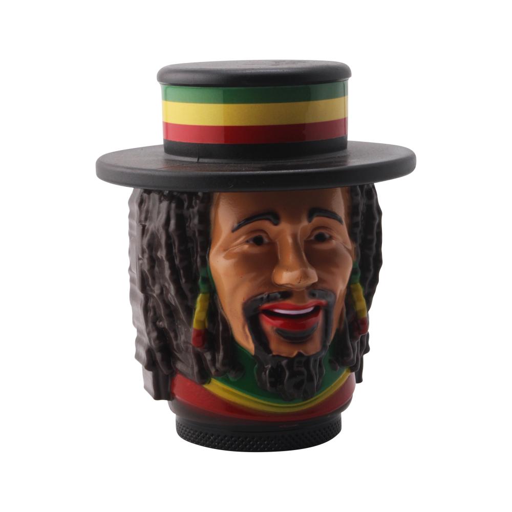 Jamaican Spinning Plastic Grinder-4 Piece-Rasta