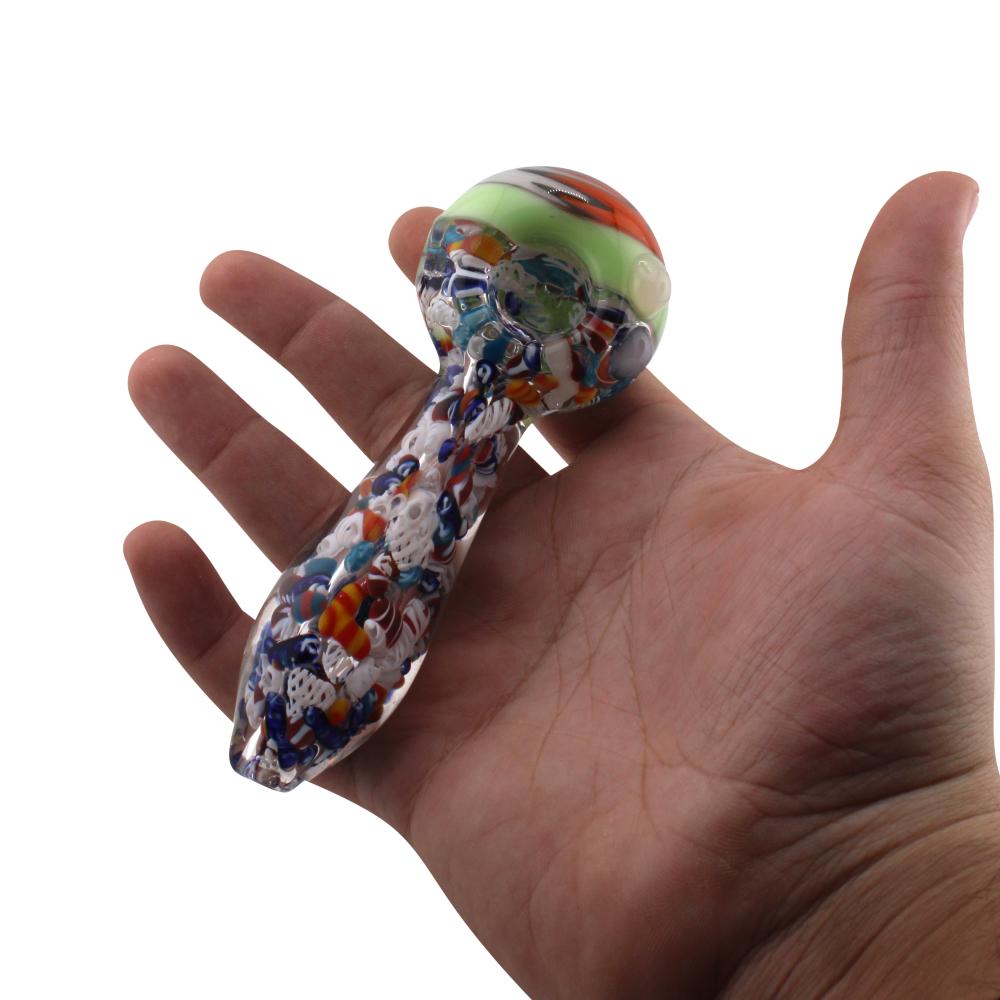 Jasmine Glass Hand Pipe-Green