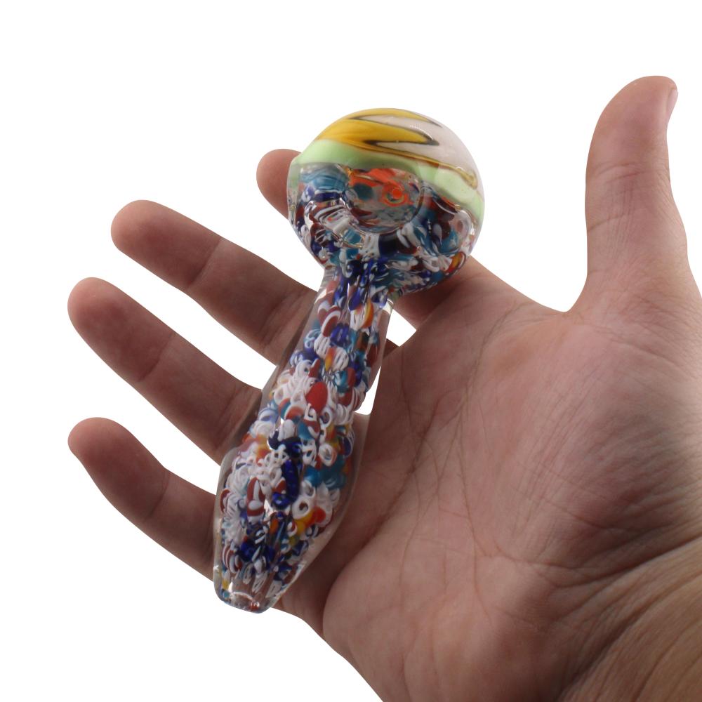 Jasmine Glass Hand Pipe-White