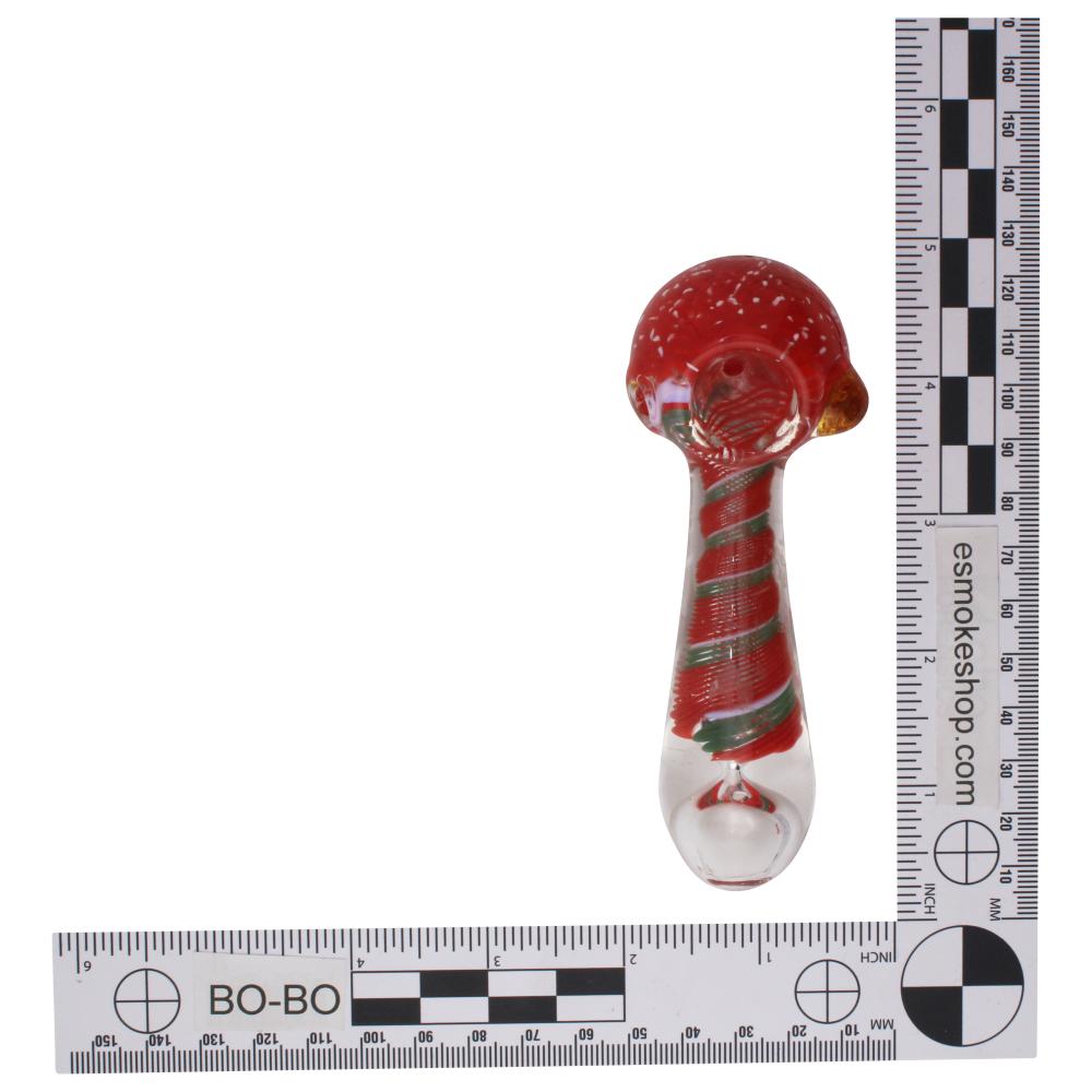 Jolly Blaze Glass Hand Pipe-Dark Red