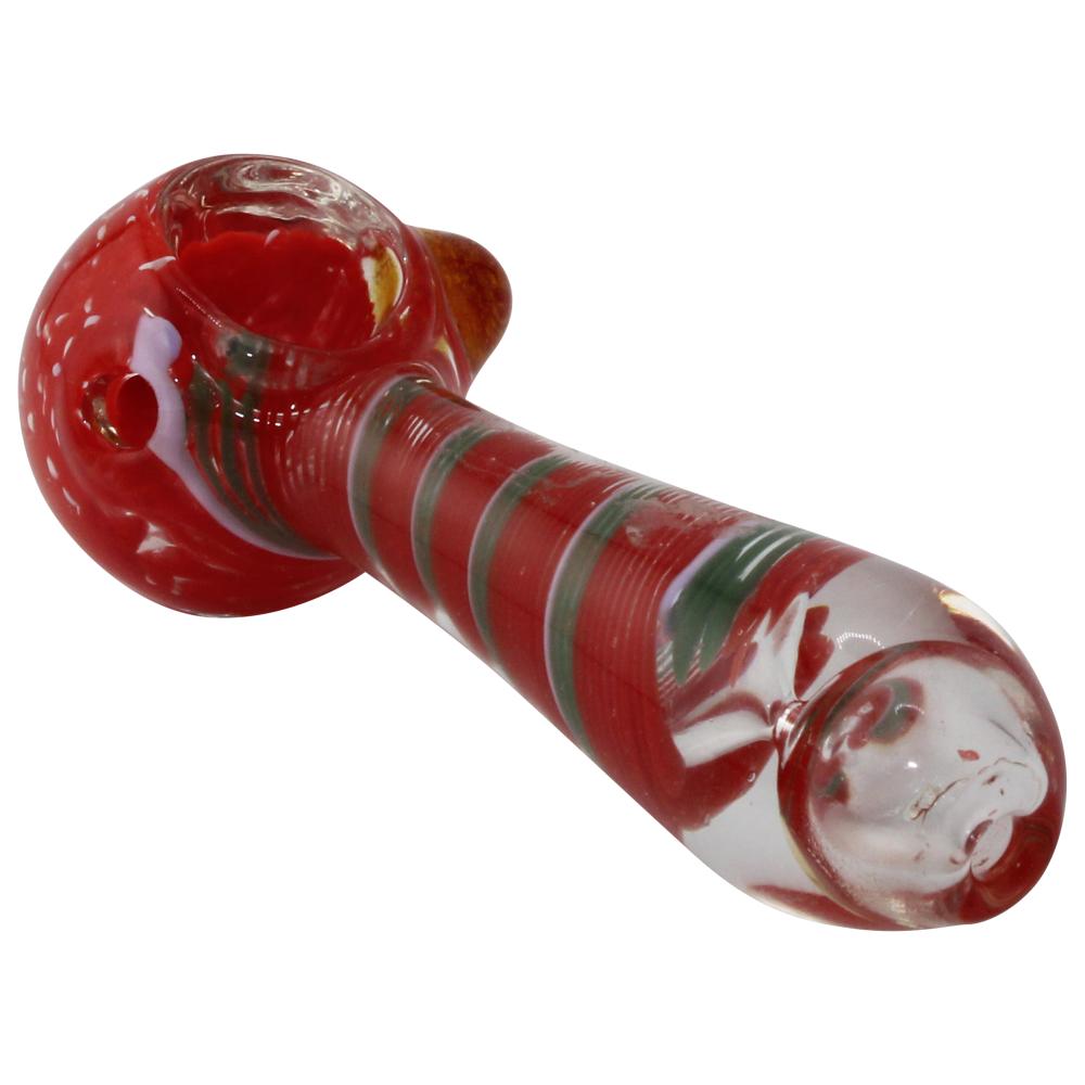 Jolly Blaze Glass Hand Pipe-Dark Red