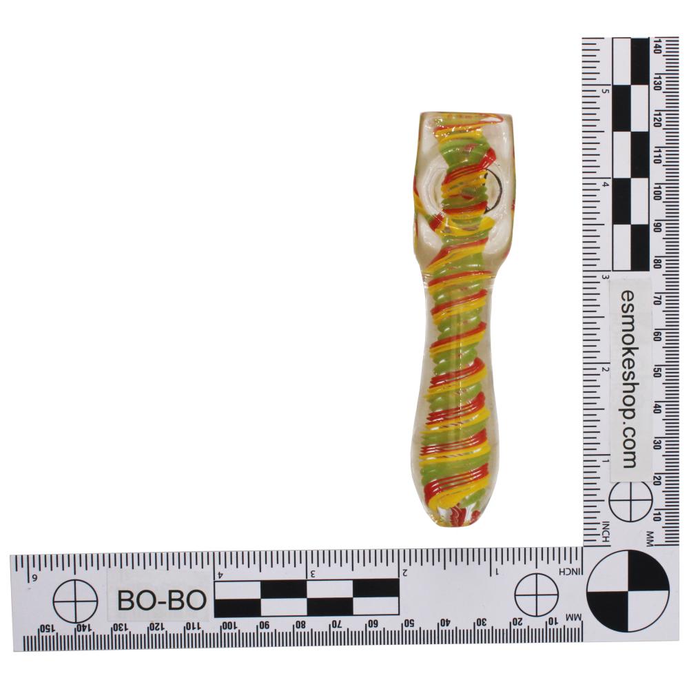 Lapis Glass Hand Pipe-Yellow