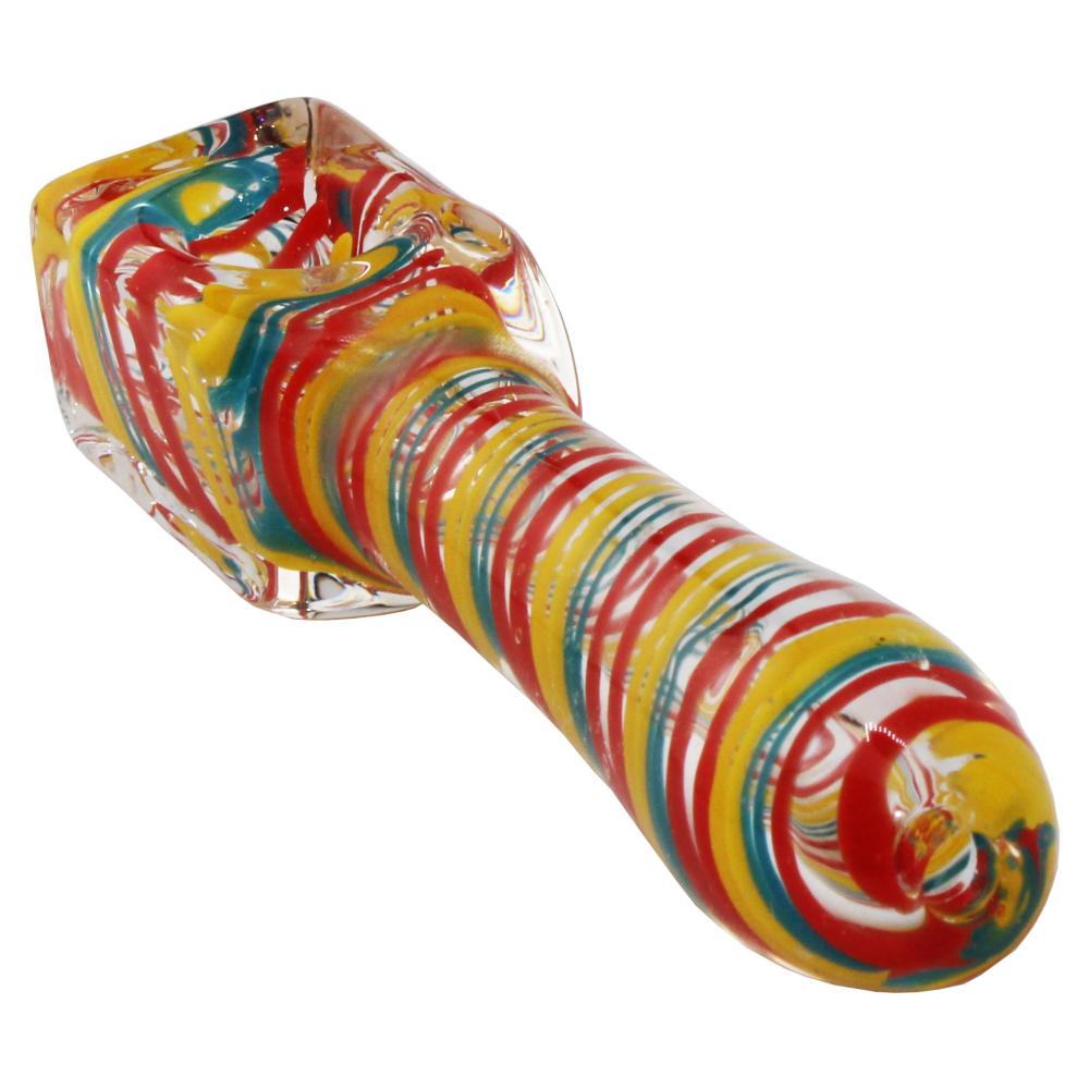 Lapis Glass Hand Pipe-Yellow