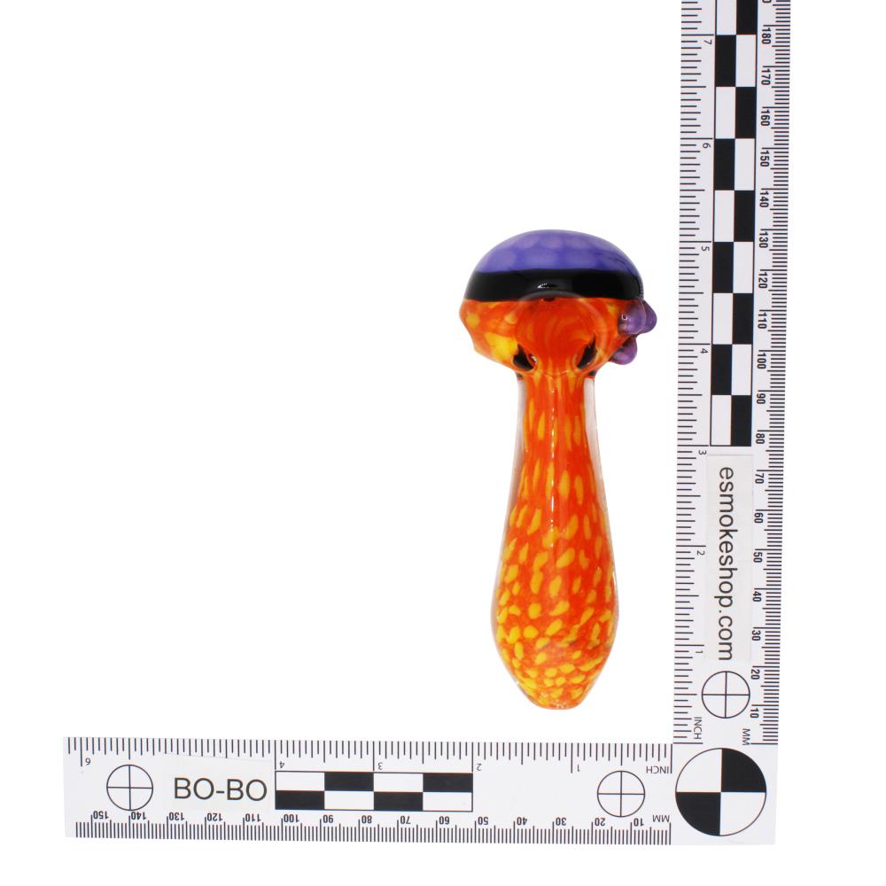 Lava Burst Glass Hand Pipe-Orange