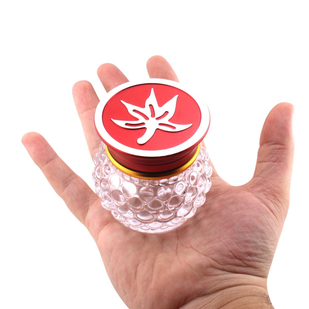 Leaf Metal Grinder-3 Piece-Red