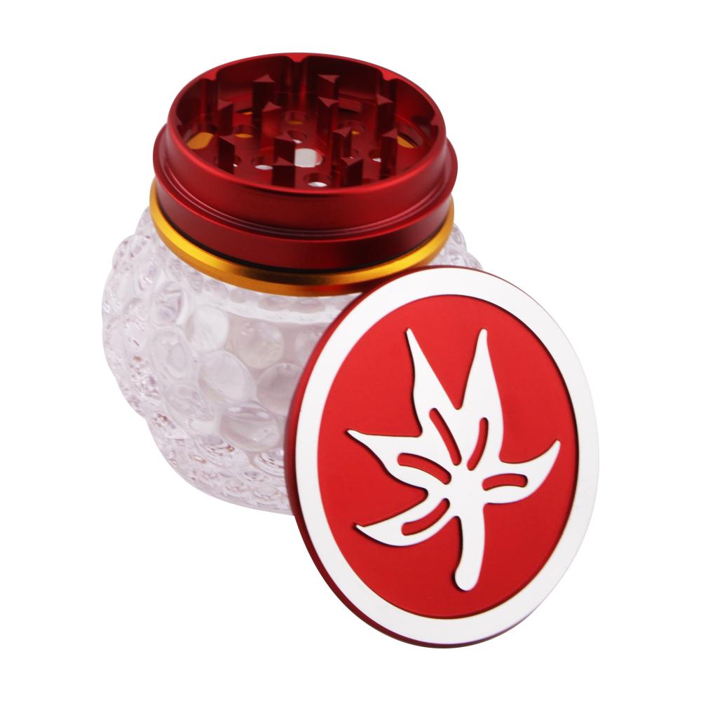 Leaf Metal Grinder-3 Piece-Red