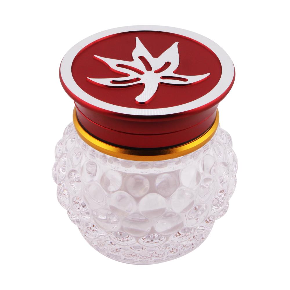 Leaf Metal Grinder-3 Piece-Red