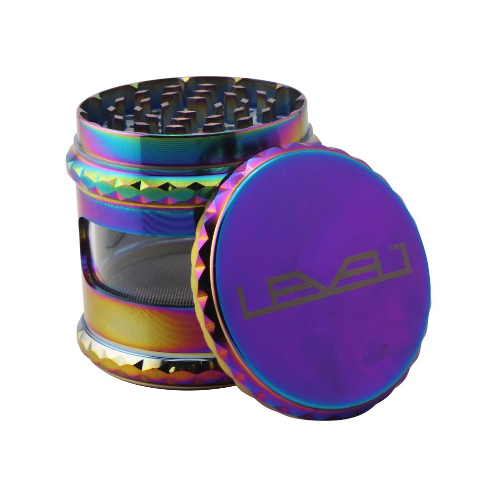 Level Iridescent Metal Grinder-4 Piece-Purple