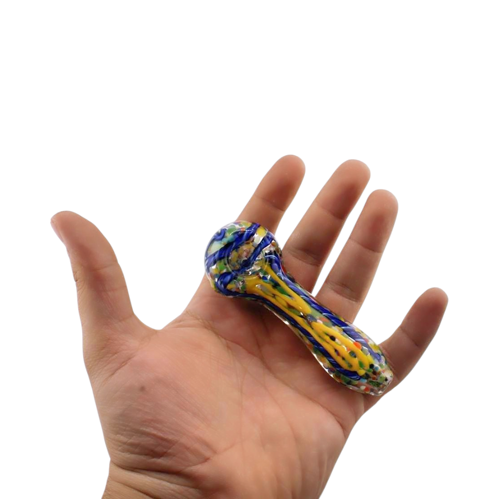 Line N193 Glass Hand Pipe-Yellow Mix