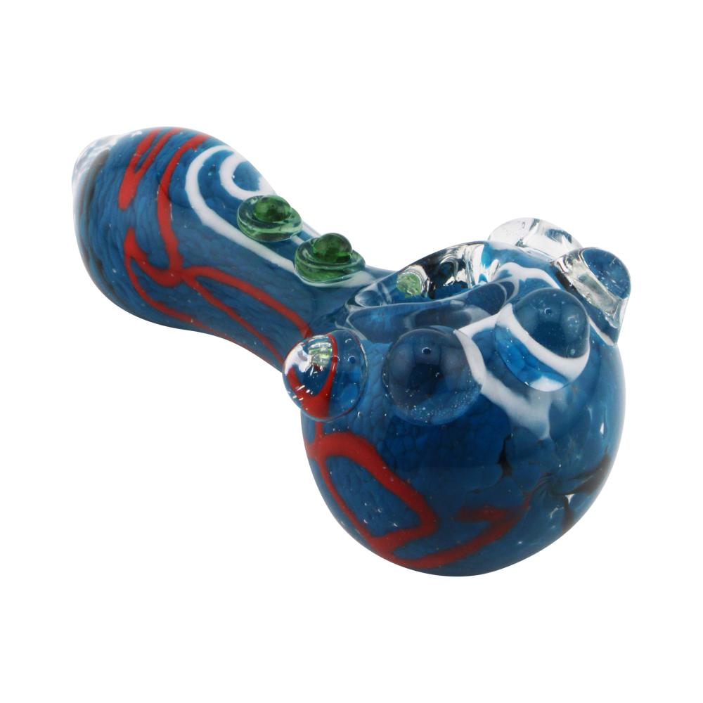 Lino Ember Glass Hand Pipe-Blue