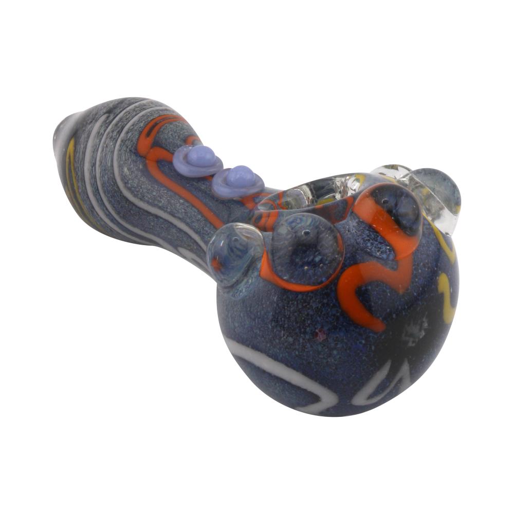 Lino Ember Glass Hand Pipe-Dark Blue